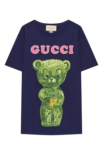 Хлопковая футболка с принтом Gucci