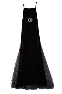 Черное платье на тонких бретелях Gucci