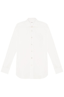 Белая хлопковая рубашка Kiton