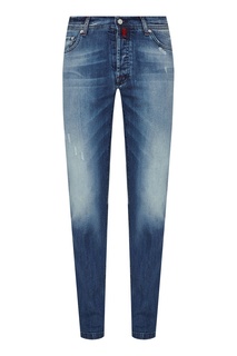 Потертые синие джинсы Kiton