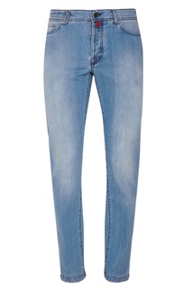 Выбеленные голубые джинсы Kiton