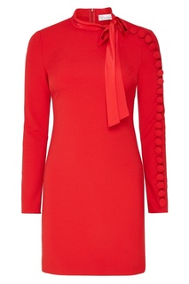 Красное платье с объемной отделкой RED Valentino