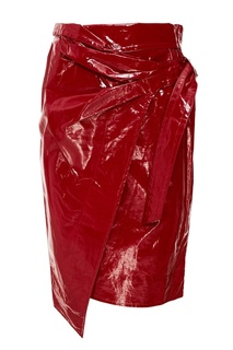 Бордовая лакированная юбка Eoji Isabel Marant