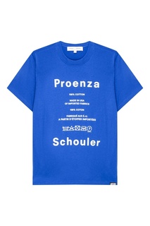 Синяя футболка с логотипом Proenza Schouler