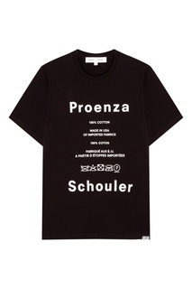 Черная футболка с логотипом Proenza Schouler