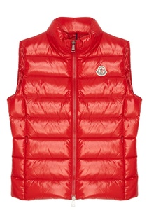 Красный стеганый жилет Moncler