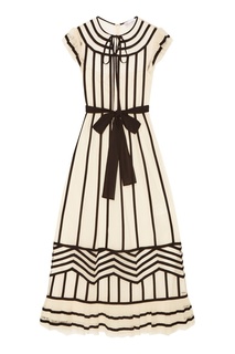 Платье-миди с контрастной отделкой RED Valentino