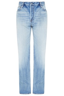 Укороченные голубые джинсы Balenciaga