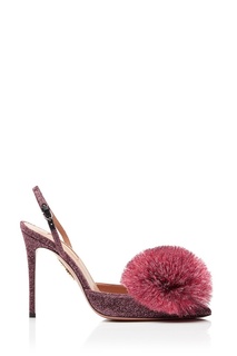 Туфли с люрексом Powder Puff Sling 105 Aquazzura