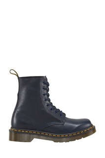 Высокие синие ботинки на шнуровке Dr.Martens