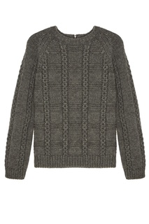 Серый свитер с рельефным узором RED Valentino