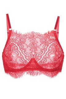 Бюстгальтер из красного кружева Red Lotus Petra