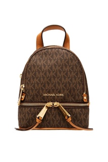 Коричневый рюкзак Rhea Zip с монограммами Michael Michael Kors
