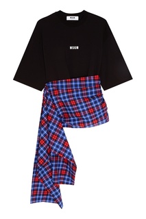 Черная хлопковая футболка Msgm