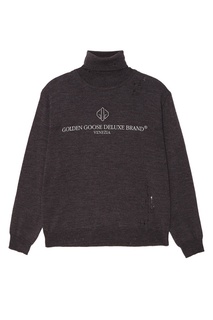 Серый свитер с логотипом Golden Goose Deluxe Brand