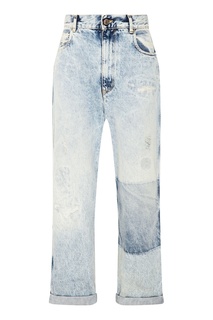 Голубые джинсы с потертостями Golden Goose Deluxe Brand