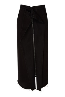 Черная юбка с оборкой Mm6 Maison Margiela