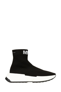 Черные текстильные кроссовки Mm6 Maison Margiela