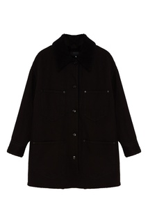 Черная хлопковая куртка Mm6 Maison Margiela