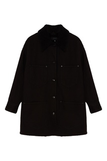 Черная хлопковая куртка Mm6 Maison Margiela