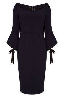Черное приталенное платье Roland Mouret