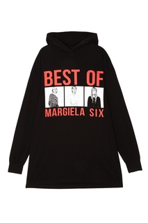 Черное платье с капюшоном Mm6 Maison Margiela