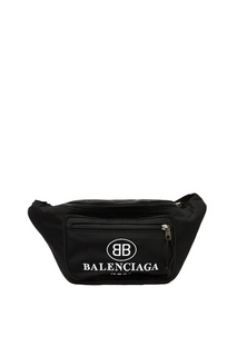 Черная сумка на пояс Balenciaga