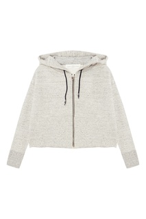 Серое худи на молнии Golden Goose Deluxe Brand