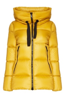 Желтая куртка с контрастной отделкой Moncler