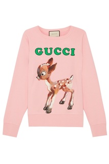 Розовый свитшот из хлопка Gucci