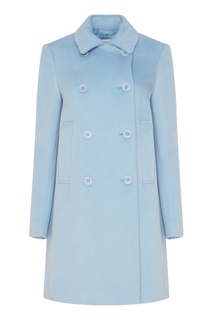 Фактурное голубое пальто RED Valentino