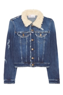 Джинсовая куртка с мехом RED Valentino