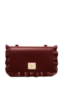 Бордовая сумка с рюшами RED Valentino