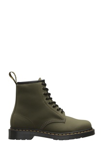 Высокие кожаные ботинки цвета хаки Dr.Martens