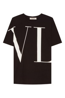 Черная футболка с логотипом Valentino