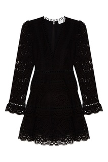 Черное ажурное платье Zimmermann