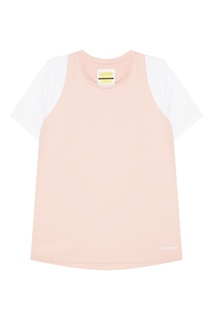 Розовая комбинированная футболка Zasport