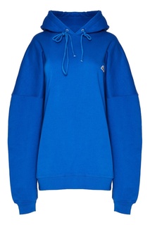 Синее худи с логотипом We11 Done