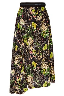 Шелковая юбка с абстрактным принтом Prada