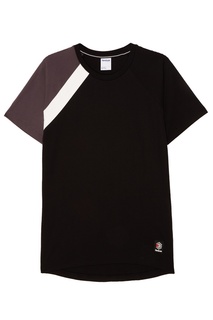 Черная футболка с контрастной отделкой Reebok