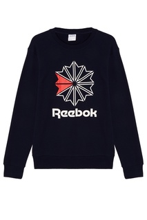 Синий свитшот с логотипом Reebok