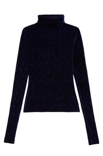 Фактурный синий свитер Mm6 Maison Margiela