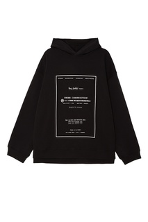 Черное худи с принтом Mm6 Maison Margiela