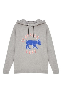 Серое худи с принтом Etre Cecile