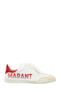 Белые кроссовки с контрастными вставками Isabel Marant