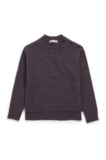 Шерстяной серый пуловер Bonpoint