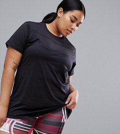Удлиненная спортивная футболка свободного кроя ASOS 4505 Curve - Черный
