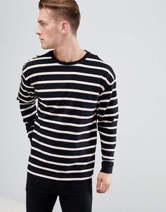 Коралловый лонгслив в полоску New Look - Розовый