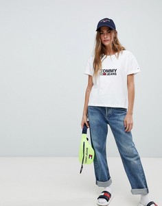 Футболка с логотипом-флажком Tommy Jeans - Белый