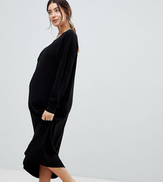 Платье-джемпер из тонкого трикотажа ASOS DESIGN Maternity - Черный